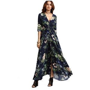 COPY - Milumia V Neck, Floral Print
Maxi Dress fo…